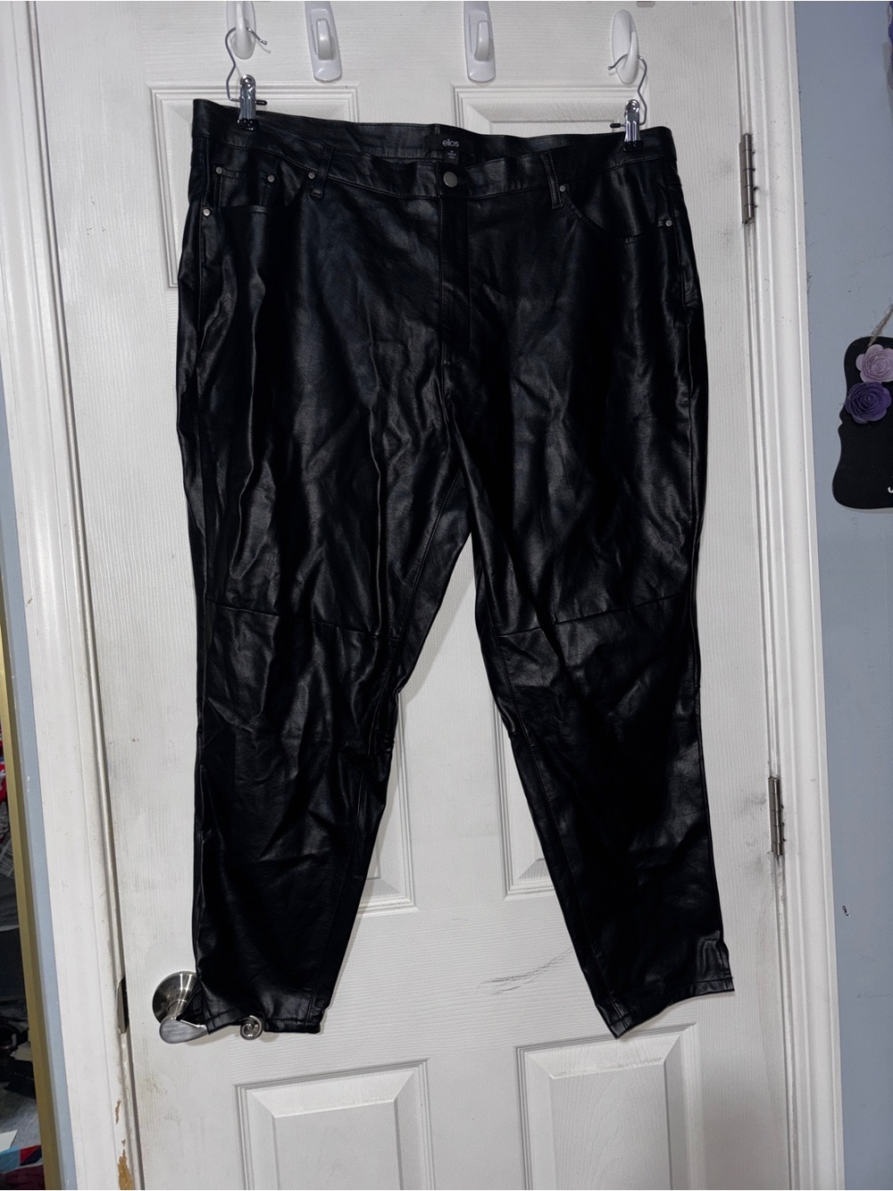 NWOT Women's Black Faux Leather Pants